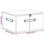 vidaXL Boîte de rangement 6 Pièces Gris 50 x 30 x 25 cm Tissu intissé