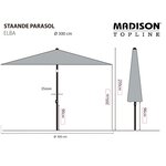 Madison Parasol de jardin Elba 300 cm gris