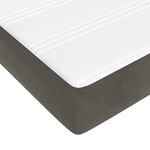 vidaXL Sommier à lattes de lit et matelas Gris foncé 180x200cm Velours