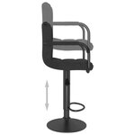 vidaXL Tabouret de bar Noir Tissu