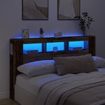 vidaXL Tête de lit à LED vieux bois 180x18 5x103 5cm bois d'ingénierie