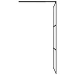vidaXL Paroi de douche 80x195 cm Verre ESG dépoli Noir