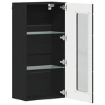vidaXL Meuble mural avec porte Noir 55 x 29 x 100 cm Bois d'ingénierie