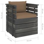 vidaXL Salon palette de jardin 8 Pièces avec coussins bois de pin massif