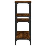 vidaXL Table console chêne fumé 102x29x75 cm bois d'ingénierie