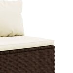 vidaXL Salon de jardin avec coussins 9 Pièces marron résine tressée