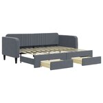 vidaXL Lit de jour avec gigogne et tiroirs sans matelas 90x200 cm