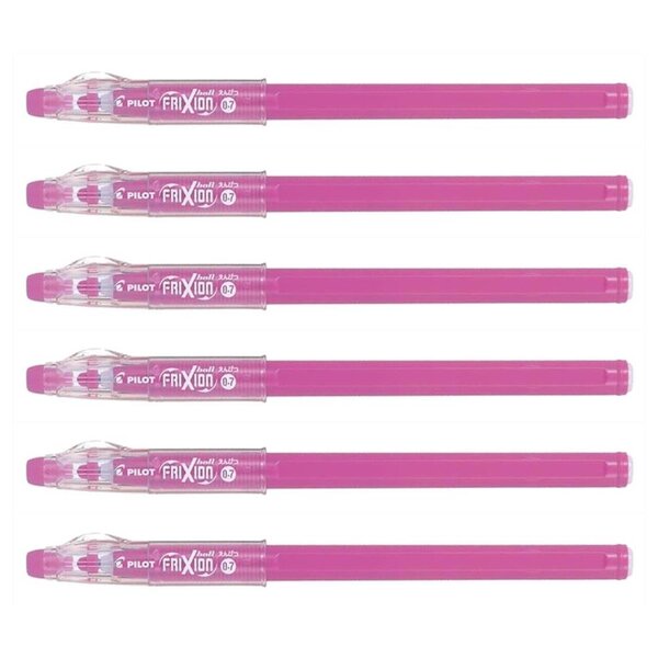 Stylo Roller FRIXION Ball Sticks 07 Pointe Moyenne Rose x 6 PILOT