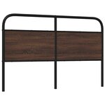 vidaXL Tête de lit chêne marron 150 cm acier et bois d'ingénierie