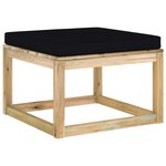 Vidaxl salon de jardin 9 pièces avec coussins bois de pin imprégné