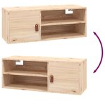 vidaXL Armoires murales 2 Pièces 80x30x30 cm Bois de pin massif