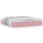 VidaXL Cadre de lit ottoman sans matelas rose 180x200 cm velours