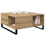 vidaXL Table basse Chêne artisanal 80 x 80 x 36 5 cm Bois d'ingénierie