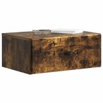 vidaXL Cabinet de chevet mural 2 Pièces Chêne fumé 49 x 34 5 x 20 cm