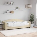 vidaXL Lit de jour avec matelas crème 80x200 cm tissu