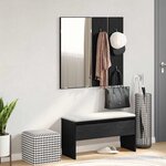 vidaXL Set de meubles de couloir 4 Pièces Chêne noir 80 x 30 5 x 40 cm