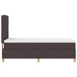 vidaXL Lit à ressorts avec matelas marron foncé 80x200 cm en tissu