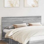 vidaXL Tête de lit Gris Sonoma 200 cm Bois d'ingénierie