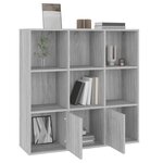 vidaXL Armoire à livres Sonoma gris 98x30x98 cm