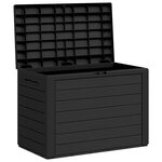 vidaXL Boîte de rangement de jardin Anthracite 78x44x55 cm