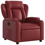 vidaXL Fauteuil inclinable électrique Rouge bordeaux Similicuir