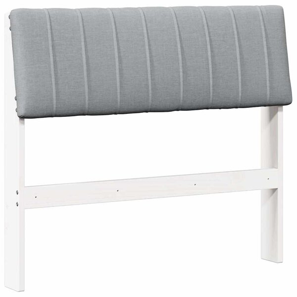 vidaXL Tête de lit capitonnée Gris clair 90 cm Pin massif