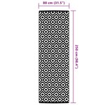 vidaXL Tapis d'extérieur ARAKIL gris 80 x 250 cm PP