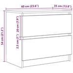 vidaXL Meuble TV blanc 60x35x54 cm bois d'ingénierie