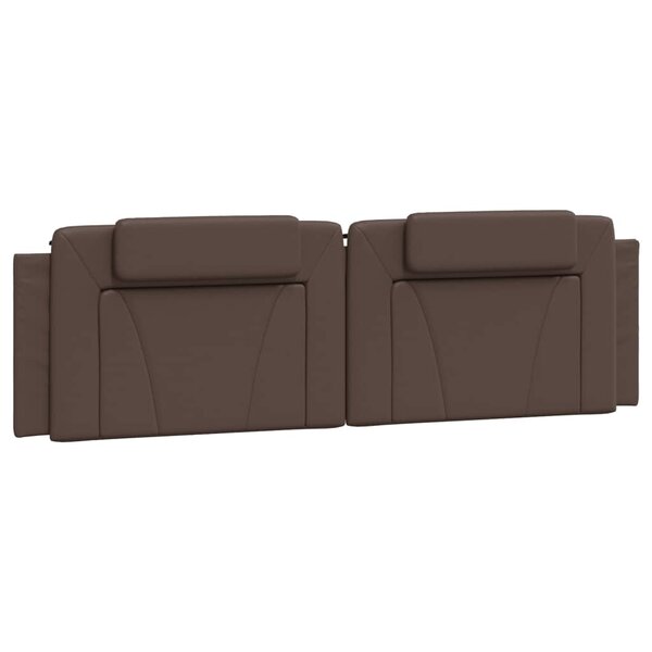vidaXL Coussin de tête de lit Viana marron 180 cm similicuir
