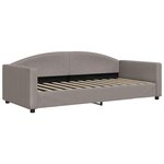 vidaXL Lit de jour avec matelas taupe 90x200 cm tissu
