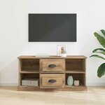 vidaXL Meuble TV Chêne artisanal 99 5 x 35 5 x 48 cm Bois d'ingénierie