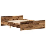 vidaXL Cadre de lit sans matelas vieux bois 140x200 cm bois ingénierie