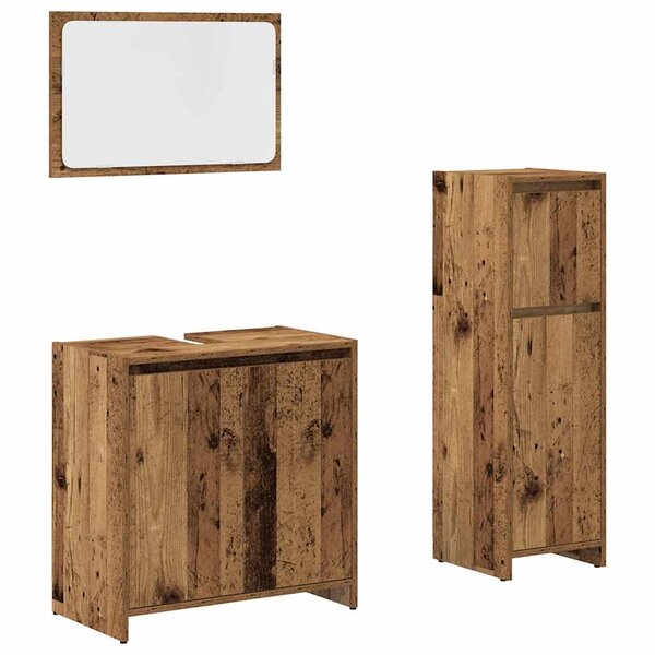 vidaXL Ensemble de meubles salle de bain 3 Pièces bois d'ingénierie