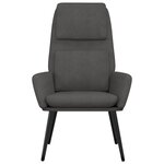vidaXL Chaise de relaxation Gris foncé Tissu
