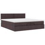 VidaXL Cadre de lit ottoman avec matelas marron foncé 200x200 cm tissu