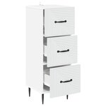 vidaXL Armoire à tiroirs Blanc 33 x 34 5 x 89 5 cm Bois d'ingénierie