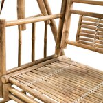 Vidaxl balancelle 2 places feuilles de palmier et coussin 202cm bambou