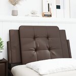 vidaXL Coussin de tête de lit marron 80 cm similicuir