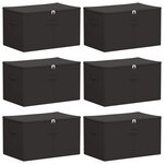 vidaXL Boîte de rangement 6 Pièces Anthracite 55 x 35 x 32 cm