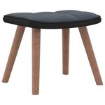 vidaXL Chaise à bascule avec repose-pied Gris foncé Velours et PVC