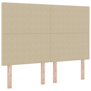 vidaXL Tête de lit LED Vert gris 160 cm Tissu en velours côtelé
