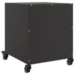 vidaXL Tables de chevet 2 Pièces noir 36x39x43 5 cm acier