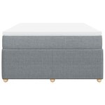 vidaXL Sommier à lattes de lit avec matelas Gris clair 140x200cm Tissu