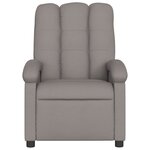 vidaXL Fauteuil inclinable électrique Taupe Tissu