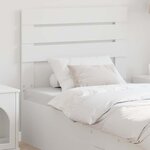 vidaXL Tête de lit avec tête de lit Blanc 80 cm Bois d'ingénierie
