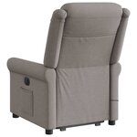 vidaXL Fauteuil inclinable de massage électrique Taupe Tissu