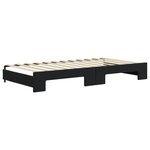 vidaXL Lit de jour avec lit gigogne et matelas noir 100x200 cm velours