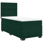 vidaXL Sommier à lattes de lit avec matelas Vert foncé 100x200 cm