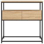vidaXL Table console chêne sonoma 75x40x75 cm bois d'ingénierie