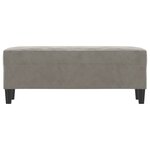 Banc banquette 100 x 35 x 41 cm velours gris clair 02_0010622
